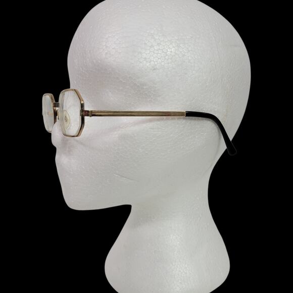 Frame France Heptagon 14K Eye Glasses Vintage Metal Wire Gold Stamped Eyeglasses - Picture 7 of 15
